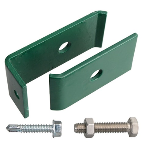 Alberts® Befestigungs-Set für Doppelstabmatten an Mauern oder Pfosten