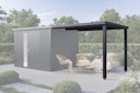 Vorschaubild Wolff Finnhaus Terrasse 2923 Anthrazit für Metall Gartenhäuser Ulrik & Linnea
