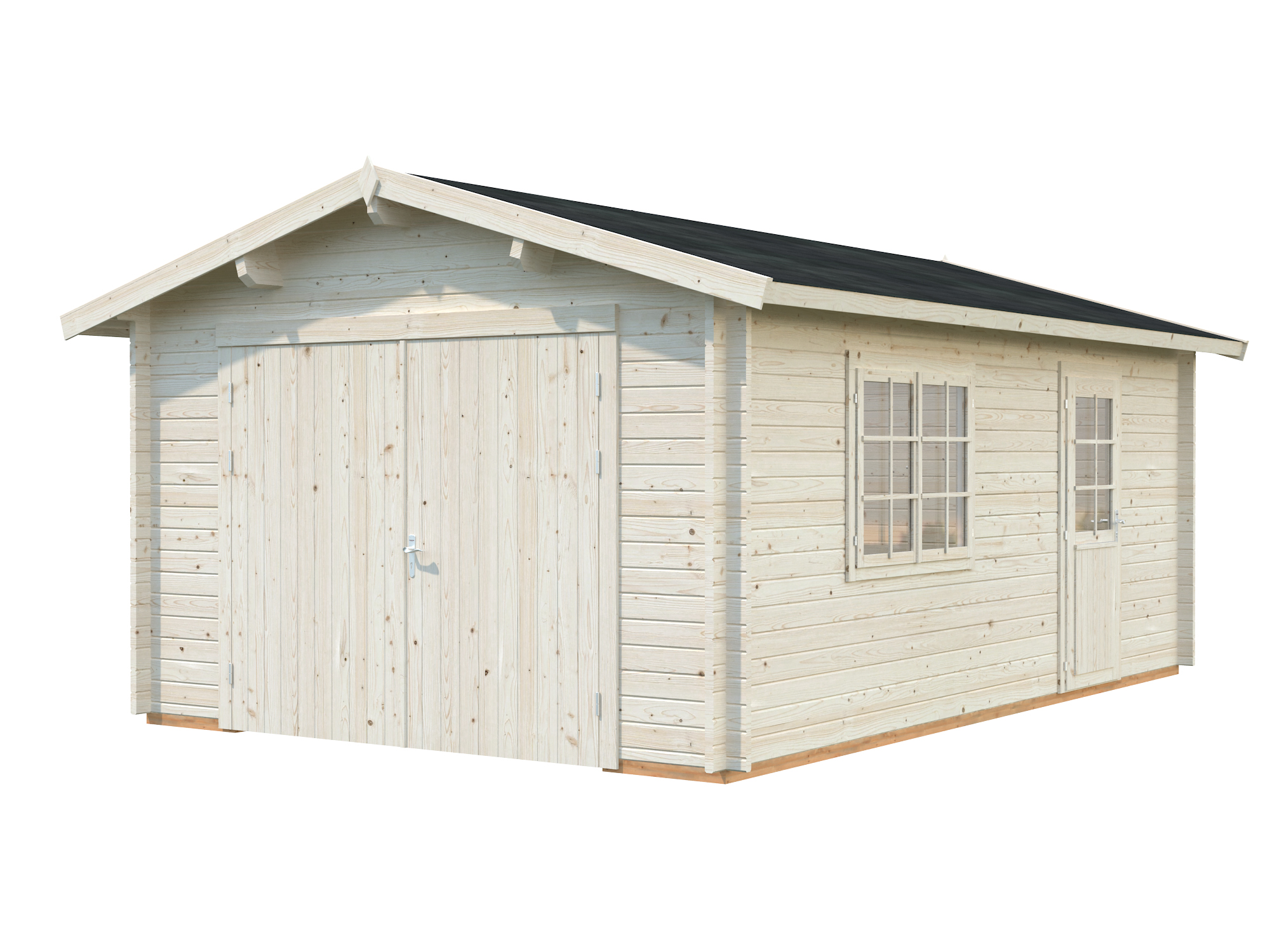 Palmako Garage Roger 19,0 m² - 44 mm - mit Holztor kaufen