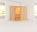 Vorschaubild Karibu Sauna Carin mit Eckeinstieg 68 mm inkl. gratis Sauna-Zubehörset im Wert von 234,94 €