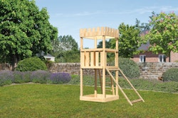 Akubi Kinderspielturm Ritterburg Löwenherz mit Netzrampe
