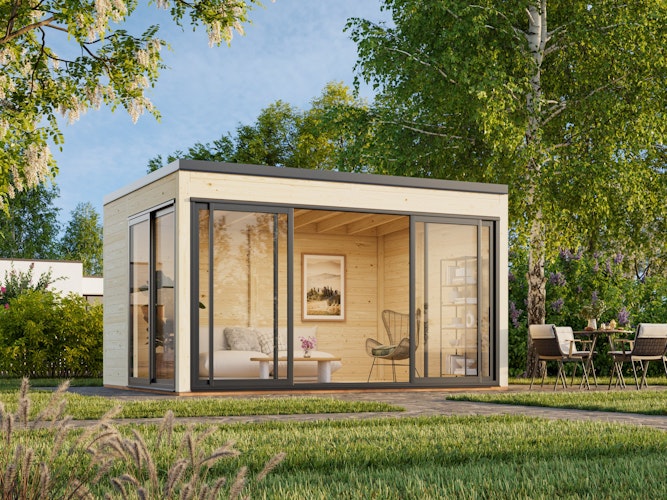 Palmako Gartenhaus Serena 12,6 m² Set 1 Slide Plus - 44 mm