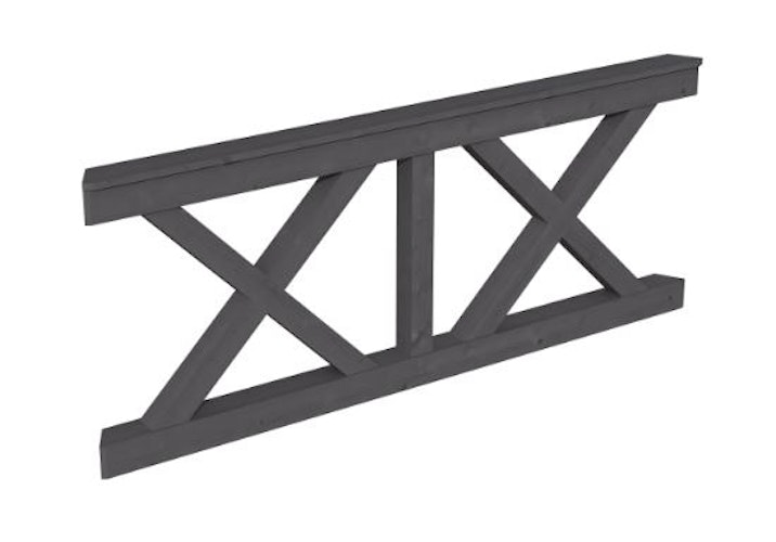 Skan Holz Brüstung Andreaskreuz zu Pavillon Nice