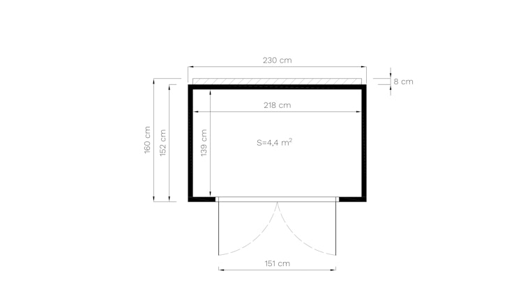 Bertilo Gartenhaus HPL Mini - 6 mm
