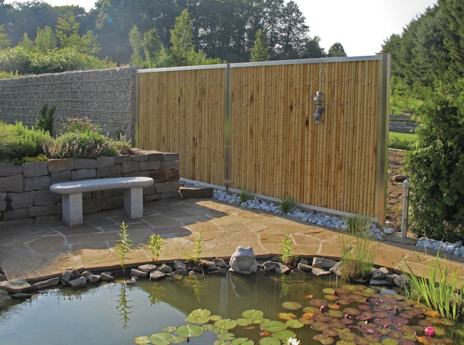 BambusBASIS Modul5 Anfangs- / Endpfosten Edelstahl