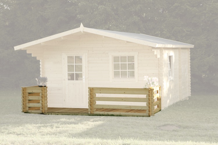 Wolff Finnhaus Terrassen zum nachträglichen Anbau (Terrasse 28.2 symmetrisch: 360 x 200 cm - 28 mm)