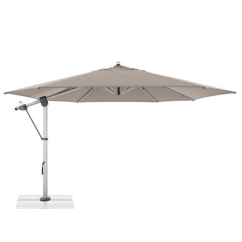 doppler Pendelschirm EXPERT 400 Side, Aluminium Silber / 100 % Polypropylen 220 g/m²