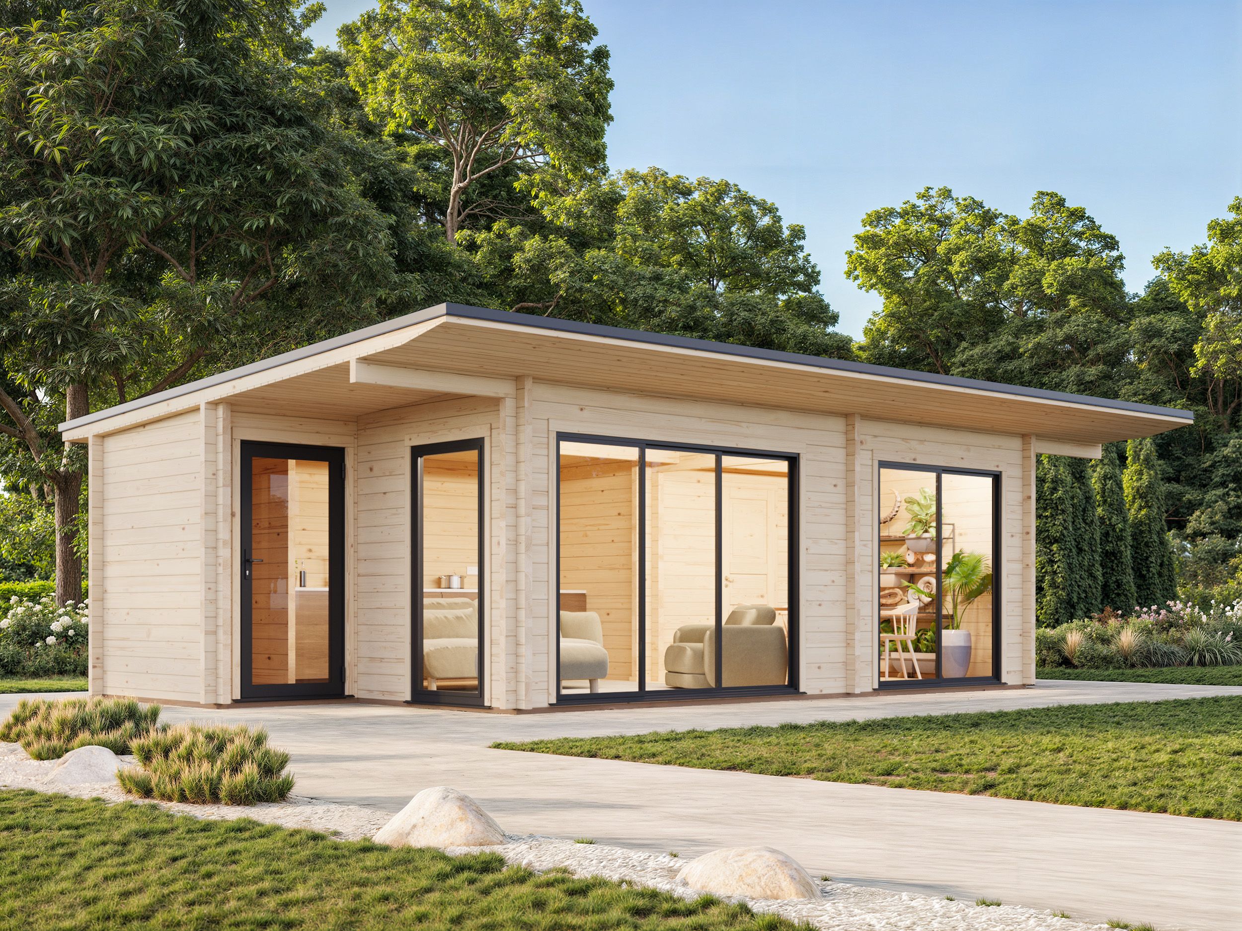Palmako Ferienhaus Cecilia 27,3 m² Slide Plus - 70 mm