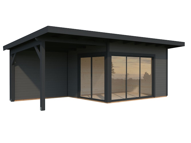 Palmako Gartenhaus Andrea 11,2 +7,9 m² mit Schiebetür - 44 mm