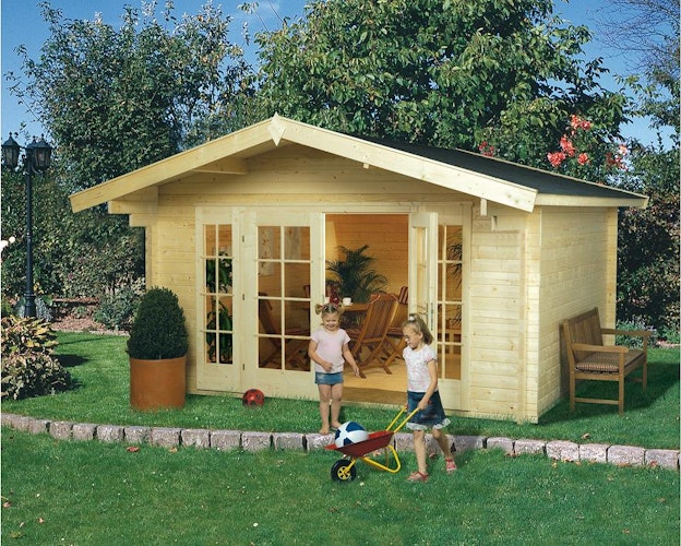 Weka 45 mm Weekendhaus 137 mit Vordach (60 cm)