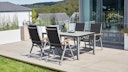Vorschaubild Kettler Stapelsessel GRANADA PADDED, Aluminium Silber / Outdoorgewebe Anthrazit - Auslaufartikel / Einzelstück