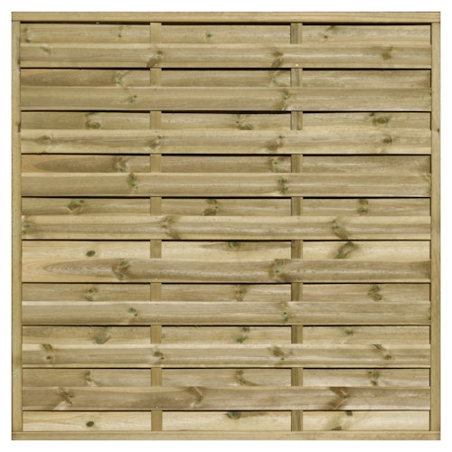 T&J ECO-Dichtzaun 180 x 180 cm, Rahmen 30/45 mm, kdi grün, Lamellen 5 x 100 mm glatt