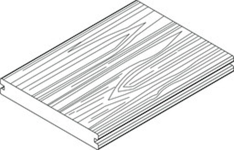 Handmuster OSMO MULTI-DECK Co-Extrudiert Terrassendiele Vollprofil Vintage Grau 20 x 145 mm 