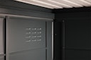 Vorschaubild Wolff Finnhaus Premium Metall Gartenhaus Thorin 6030 Anthrazit inkl. 300 cm Anbaudach