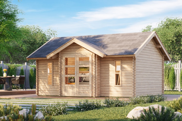 Karibu Gartenhaus Nordland mit Friesengiebel - 38 mm