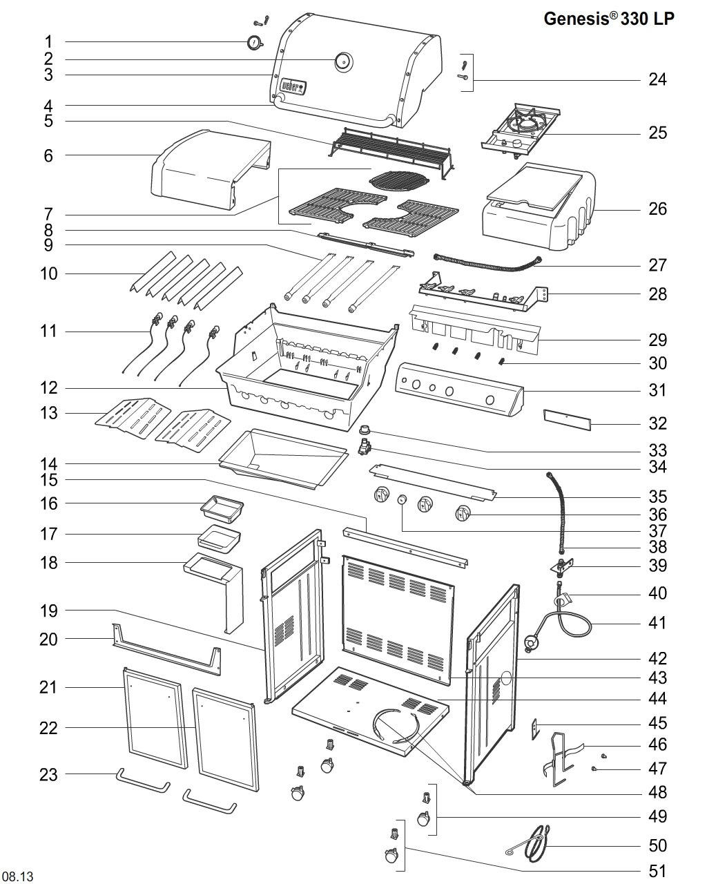 Explosionszeichnung Ersatzteile