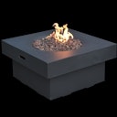 Vorschaubild Gardenforma Gas Feuerstelle Branford aus Faserbeton in Betonoptik, schwarz