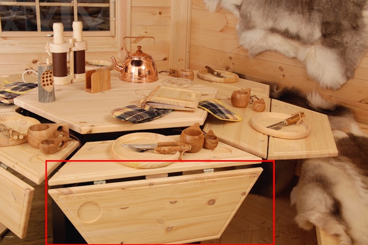 Wolff Finnhaus Grilltischelement zum Ausklappen (6-Eck)