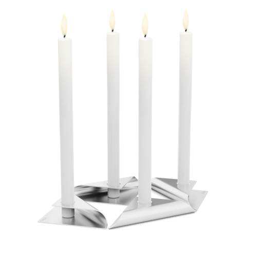 höfats Kerzenhalter SQUARE CANDLE silber