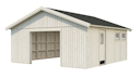 Vorschaubild Palmako Nordic+ Gartenhaus/Garage Andre ohne Sektionaltor - 28,5 m² - 160 mm