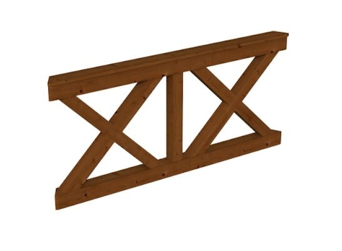 Skan Holz Brüstung Andreaskreuz zu Pavillon Nice