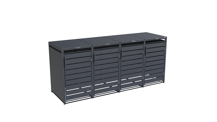 Weka Metall Mülltonnenbox Gary (für 1-4 Mülltonnen)