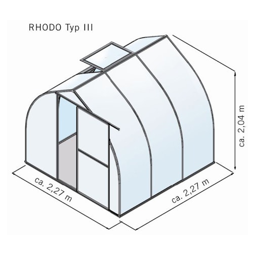 KGT Gewächshaus Rhodo Typ III