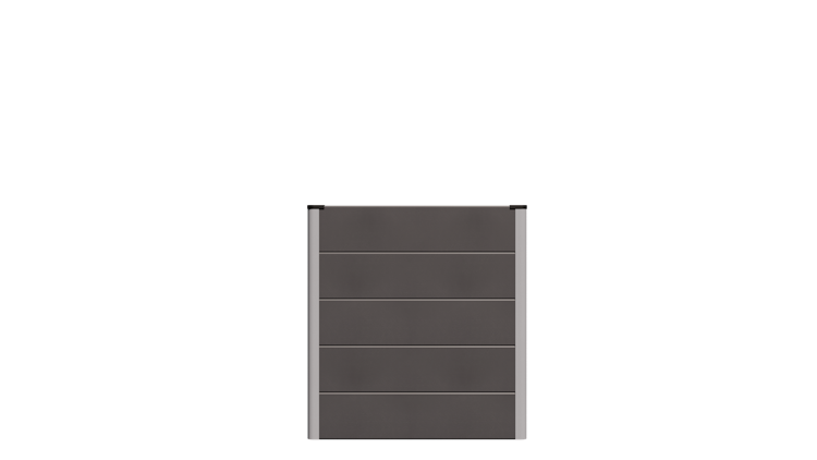 GroJa Solid Stecksystem Hochbeet Cube 70 x 70 x 75 cm Anthrazitgrau