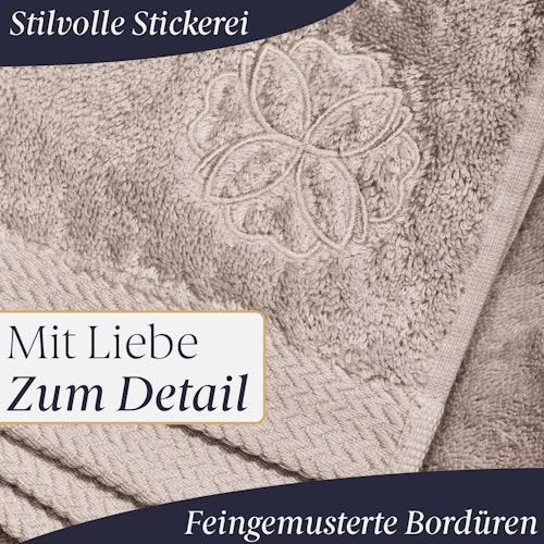 Liebenstein Handtuch Set 2 x Duschtuch 70 x 140 cm & 2 x Handtuch 50 x 100 cm - 550 g/m²