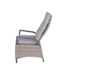 Vorschaubild Garden Pleasure Gartenmöbel Set DIJON / AMELIA, Tisch 200 x 100 + 6 Hochlehner, Aluminium Anthrazit / Polyrattan Champagner / Kissen 100 % Polyester Creme