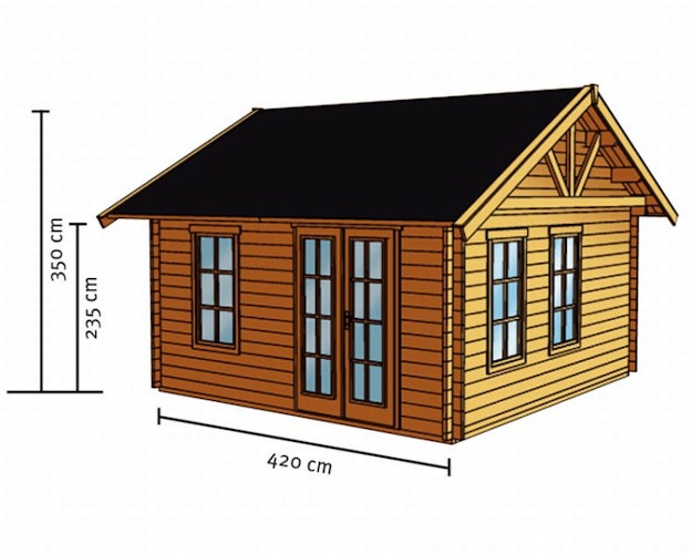 Skan Holz 45 mm Blockbohlenhaus Bern 1