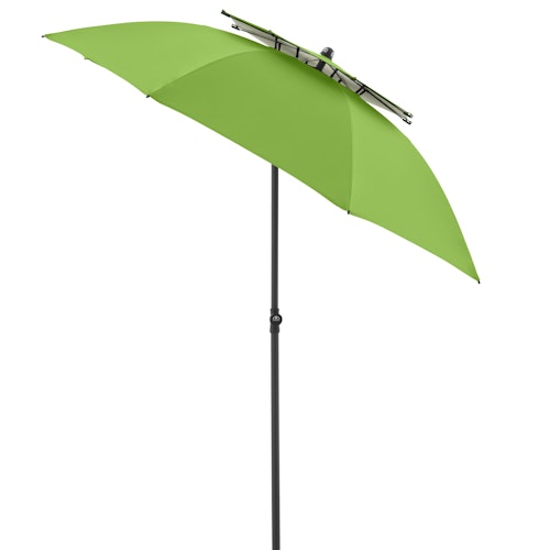 doppler Strandschirm WINDPROFI 200 Manual, Aluminium Anthrazit / 100 % Polyester 80 g/m²