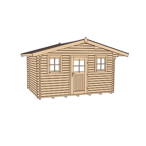 Weka 28 mm Gartenhaus 110 mit Vordach (60 cm)