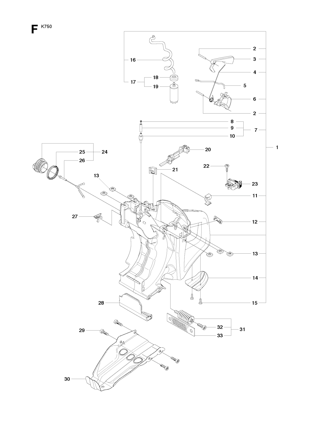 Explosionszeichnung Ersatzteile