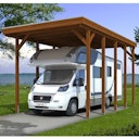 Vorschaubild Skan Holz Caravan-Carport Friesland 397x708 cm mit erhöhter Einfahrt