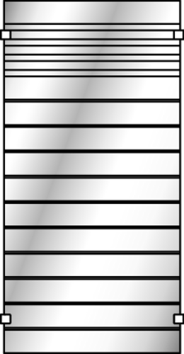 OSMO Glasscheibe Gitter satiniert 89x178cm