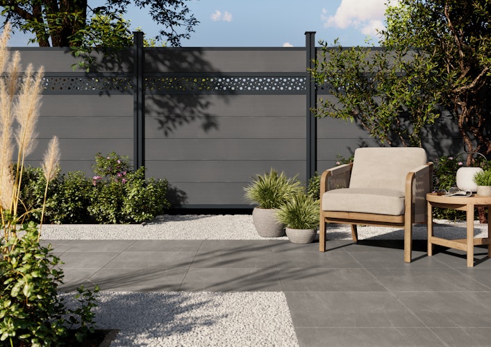 OSMO ALU Dekor Kreise 19x277, 184cm Alu Anthrazit