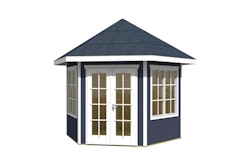 Skan Holz Gartenhaus Almelo - 28 mm - schiefergrau