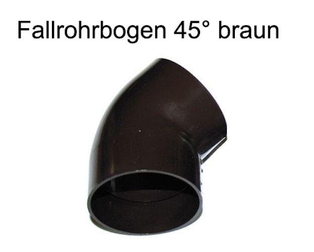 Fallrohrbogen 45° DN 60 braun (1 Stück)