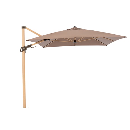 doppler Pendelschirm ALU WOOD 300 x 220, Aluminium Esche-Optik / 100 % Polyester 180 g/m²