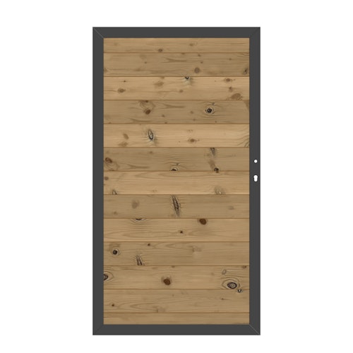 TraumGarten SYSTEM Holz Thermo Massiv Tor Anthr.-Rahmen 98 x 180