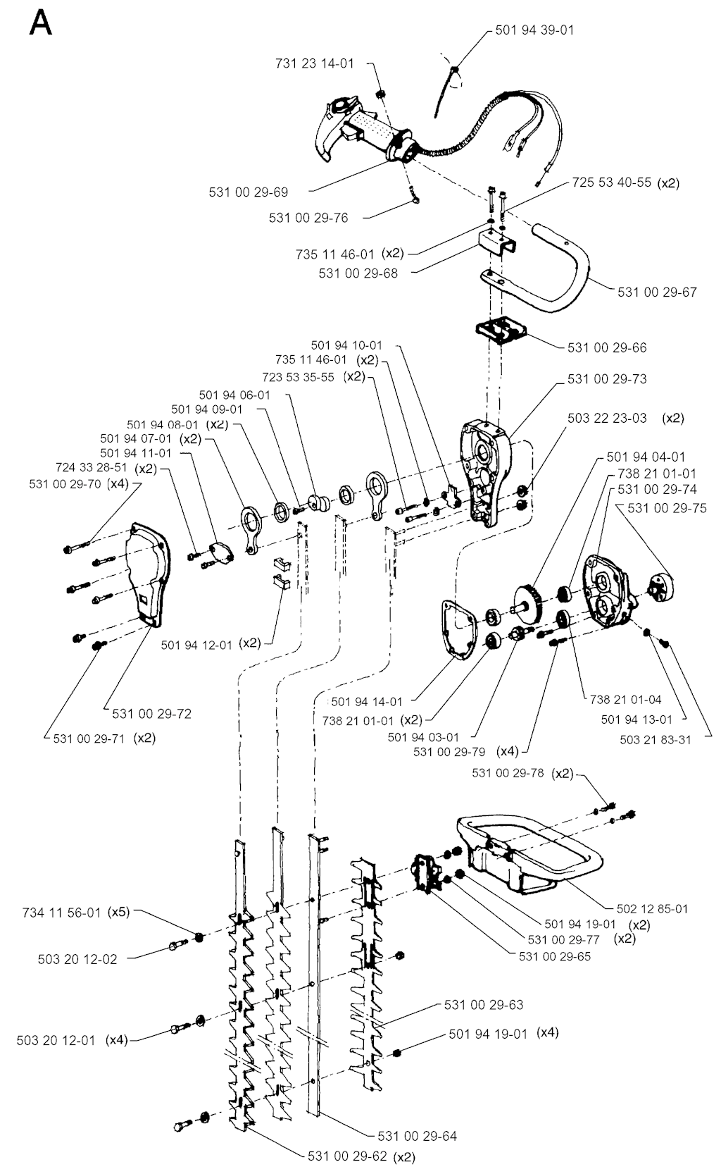 Explosionszeichnung Ersatzteile