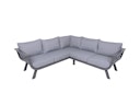 Vorschaubild Garden Pleasure Lounge-Gruppe AURELIA, Aluminium Dunkelgrau / 100 % Polyester Grau