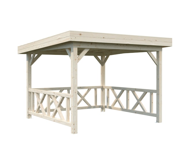 Palmako Carport/Pavillon Connect Lenna 8,3 m² Set 301 mit Geländer
