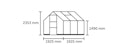 Vorschaubild Halls Gewächshaus Icon 6 - 2,5 m² / 3,7 m² / 4,9 m² / 6,1 m²