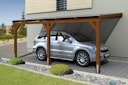 Vorschaubild Skan Holz Wandanbau-Carport Vogtland 300 x 541 cm