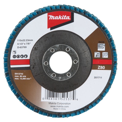 Makita Fächerschleifscheibe 115 mm Z80 D-63769