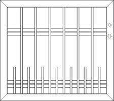 OSMO- ALU-Fence Squadra Vorgartenzaun Einzeltor