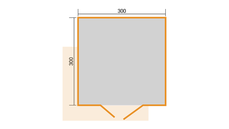 Weka Design Gartenhaus Pure Garden Amberley mit Design-Doppeltür - 28 mm