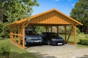 Vorschaubild Skan Holz Schwarzwald - Satteldach Doppelcarport Breite 684 cm